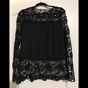 Black lace blouse